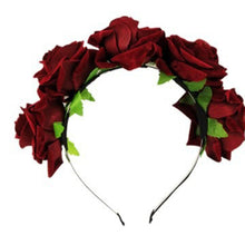Rose Floral Flower Garland Crown Headband Hair Band Bridal Festival Clip Holiday  SM6