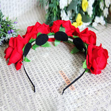 Rose Floral Flower Garland Crown Headband Hair Band Bridal Festival Clip Holiday  SM6