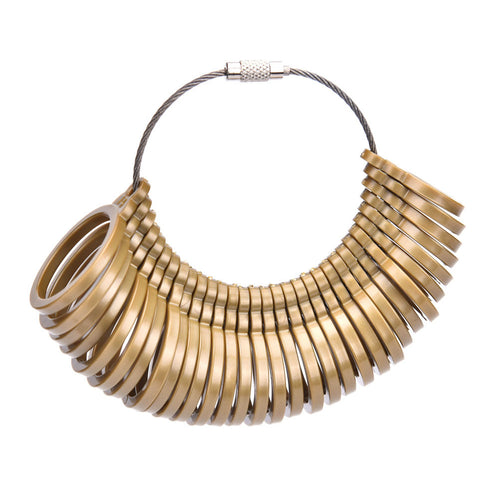 32 Pcs Measure Gauge Set Ring Sizer Finger Sizing Jeweler Jewelry Size Tool Gold color SM6