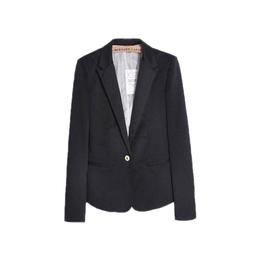 Casual Slim Solid Women Suit Blazer Women C y Color Jacket Coat Single Button Work Suit Outwear With Lining Vogue SM6