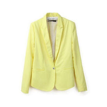 Casual Slim Solid Women Suit Blazer Women C y Color Jacket Coat Single Button Work Suit Outwear With Lining Vogue SM6