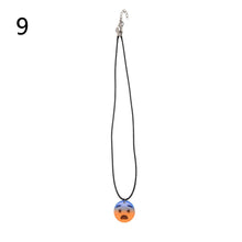 Cute Emoji Picture Pendant Necklace Leather Chain Emoticons Cabochon Collars for Women Fine Jewelry SM6