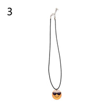 Cute Emoji Picture Pendant Necklace Leather Chain Emoticons Cabochon Collars for Women Fine Jewelry SM6