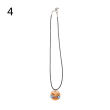 Cute Emoji Picture Pendant Necklace Leather Chain Emoticons Cabochon Collars for Women Fine Jewelry SM6
