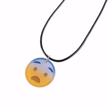 Cute Emoji Picture Pendant Necklace Leather Chain Emoticons Cabochon Collars for Women Fine Jewelry SM6
