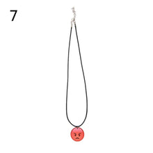 Cute Emoji Picture Pendant Necklace Leather Chain Emoticons Cabochon Collars for Women Fine Jewelry SM6