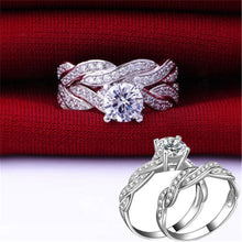 Women Silver Plated Crystal Rhinestone Wedding Ring Jewelry Size 6-9 GT SM6