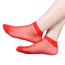 10 Pairs Socks  Fashion Women's Socks Crystal Thin Transparent Thin Silk Socks Women In  Sokken Vrouwen 10 Colors SM6