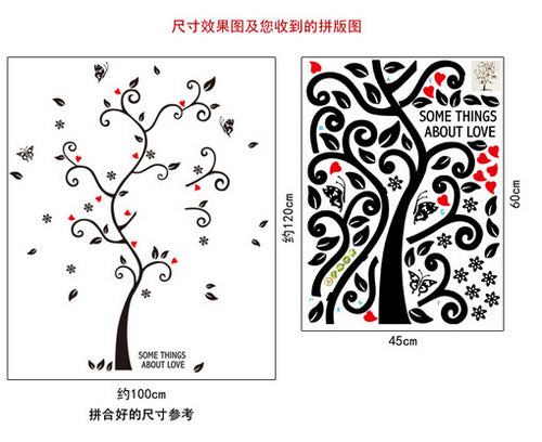 100*120Cm/40*48in 3D DIY Removable Photo Tree Pvc Wall Decals/Adhesive Wall Stickers Mural Art Home Decor SM6