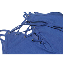 Cotton Sundress   Denim Dress Cute Blue Jeans Dress Mini Sleeveless Casual Denim Dresses C942 SM6