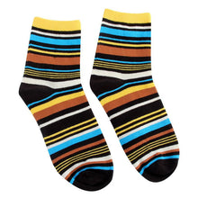 Cotton Warm Men Mixed Color Wide Stripe Ankle Soft Casual Socks PY8 SM6