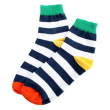 Cotton Warm Men Mixed Color Wide Stripe Ankle Soft Casual Socks PY8 SM6