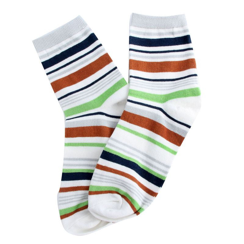 Cotton Warm Men Mixed Color Wide Stripe Ankle Soft Casual Socks PY8 SM6