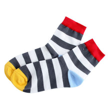 Cotton Warm Men Mixed Color Wide Stripe Ankle Soft Casual Socks PY8 SM6