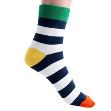Cotton Warm Men Mixed Color Wide Stripe Ankle Soft Casual Socks PY8 SM6