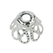 100 Pcs Silver Plated Flower Bead Caps Findings Filigree Flower Cup Shape 7mm Silver Bead Caps For Diy Jewelry Making SM6