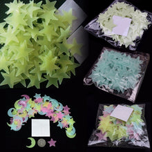 100Pcs/Set Kids Bedroom Beautiful Fluorescent Glow In The Dark Stars Wall Stickers Baby Rooms Sticker Home Decoration SM6