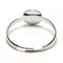 10PCS Dia 8mm Adjustable Silver Plated Flat Ring jewelry Findings Pad Bases Blanks Accessories SM6