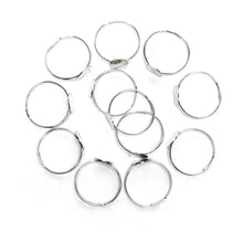 10PCS Dia 8mm Adjustable Silver Plated Flat Ring jewelry Findings Pad Bases Blanks Accessories SM6