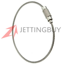 10PCS Stainless Steel Wire Key Ring Chain Keychain Pendant Loop Hiking Climbing Working Aloft Tool Steel Wire Chain Lock 15cm SM6