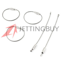 10PCS Stainless Steel Wire Key Ring Chain Keychain Pendant Loop Hiking Climbing Working Aloft Tool Steel Wire Chain Lock 15cm SM6