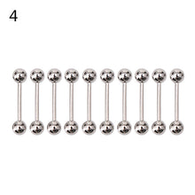 10PCS Stainless steel Ball Tongue Navel Nipple Barbell Rings Bars Body Piercing Sexy SM6