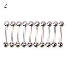 10PCS Stainless steel Ball Tongue Navel Nipple Barbell Rings Bars Body Piercing Sexy SM6