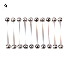 10PCS Stainless steel Ball Tongue Navel Nipple Barbell Rings Bars Body Piercing Sexy SM6