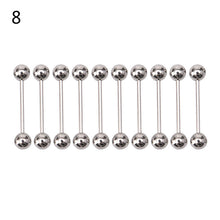10PCS Stainless steel Ball Tongue Navel Nipple Barbell Rings Bars Body Piercing Sexy SM6