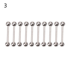 10PCS Stainless steel Ball Tongue Navel Nipple Barbell Rings Bars Body Piercing Sexy SM6