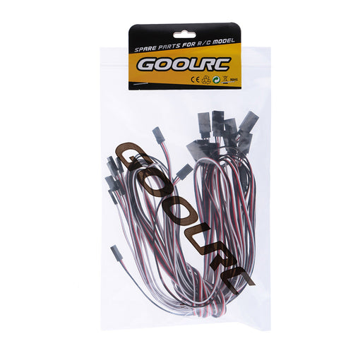 10Pcs 1000mm 1m Servo Extension Lead Wire Cable with All adapter plugs for RC Car Quadcopter Servo Receiver Connection SM6