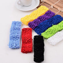 10Pcs Crochet Girl Hair Accessories Solid Elastic Hair Bands Summer Style Headband Cerchietti Capelli#121 SM6