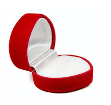 10Pcs Romantic Elegant Simplicity Durable Lid Open Red Heart Shape Ring Boxes Velvet   Flock Gift Boxes Jewelry Supplies SM6