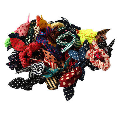 10Pcs Lots Cute Sweet Girl Elastic Hair B  Ponytail Holder R om Color Women Headwear SM6