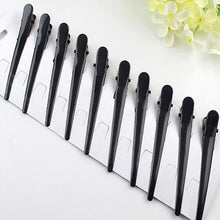 10pcs Large Barrettes Headwear For Women Metal Single Prong DIY Hairstyle Alligator Hair Clip Black SM6