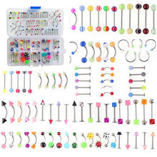 110Pcs Lovely Body Jewellery Piercing Eyebrow Belly Tongue Bar Ring Bulk lots SM6