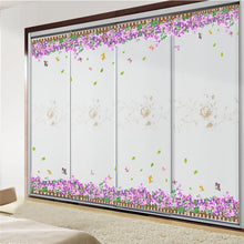 113*36cm Fantastic flowers butterfly baseboard wall decals home decorative stickers wedding party living bedroom mural art 050. SM6