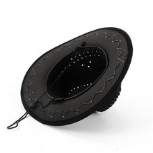 12 Colors Retro Western Cowboy Bucket Brim Hat Cap Men Women Unisex Sunscreen Knight Hats With Rope PY1 SM6