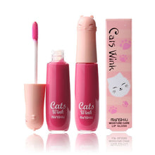 12 Colors Women's Charm Make Up Lip Gloss Cartoon Cat Lid Liquid Lip Tint Cosmetics SM6