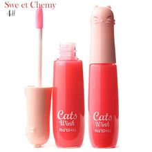 12 Colors Women's Charm Make Up Lip Gloss Cartoon Cat Lid Liquid Lip Tint Cosmetics SM6