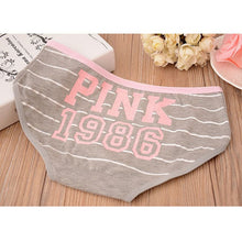 12 Style Sexy Underwear Women Panties Cotton Stripe Mid Rise Panties Cute Letter Pink Print Girl Casual Underwear PY3 SM6