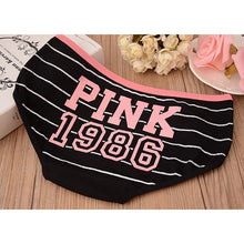 12 Style Sexy Underwear Women Panties Cotton Stripe Mid Rise Panties Cute Letter Pink Print Girl Casual Underwear PY3 SM6