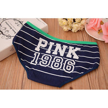 12 Style Sexy Underwear Women Panties Cotton Stripe Mid Rise Panties Cute Letter Pink Print Girl Casual Underwear PY3 SM6