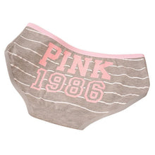 12 Style Sexy Underwear Women Panties Cotton Stripe Mid Rise Panties Cute Letter Pink Print Girl Casual Underwear PY3 SM6
