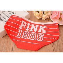 12 Style Sexy Underwear Women Panties Cotton Stripe Mid Rise Panties Cute Letter Pink Print Girl Casual Underwear PY3 SM6