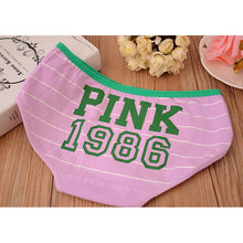 12 Style Sexy Underwear Women Panties Cotton Stripe Mid Rise Panties Cute Letter Pink Print Girl Casual Underwear PY3 SM6