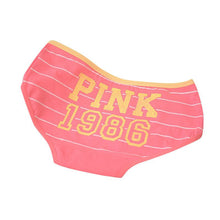 12 Style Sexy Underwear Women Panties Cotton Stripe Mid Rise Panties Cute Letter Pink Print Girl Casual Underwear PY3 SM6