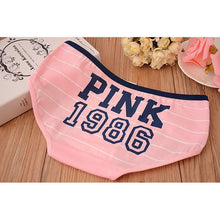 12 Style Sexy Underwear Women Panties Cotton Stripe Mid Rise Panties Cute Letter Pink Print Girl Casual Underwear PY3 SM6