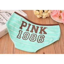 12 Style Sexy Underwear Women Panties Cotton Stripe Mid Rise Panties Cute Letter Pink Print Girl Casual Underwear PY3 SM6