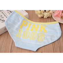 12 Style Sexy Underwear Women Panties Cotton Stripe Mid Rise Panties Cute Letter Pink Print Girl Casual Underwear PY3 SM6